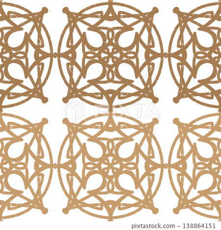 seamless pattern with line ornament 138864151