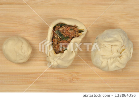 Dumpling Making Process Dumpling Making Process 138864356