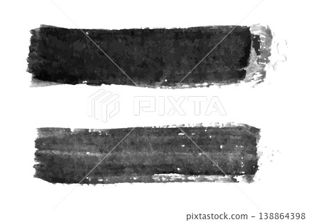 Grunge black water color texture stripe brush on white background Grunge black water color texture stripe brush on white background 138864398