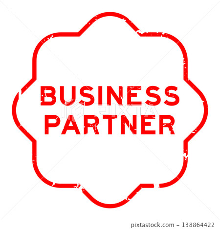 Grunge red business partner word rubber seal stamp on white background Grunge red business partner word rubber seal stamp on white background 138864422