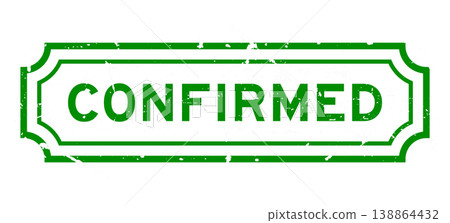 Grunge green confirmed word rubber seal stamp on white background Grunge green confirmed word rubber seal stamp on white background 138864432