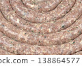 Uncooked Sausage Spiral 138864577