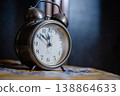 Retro alarm clock and time image 138864633