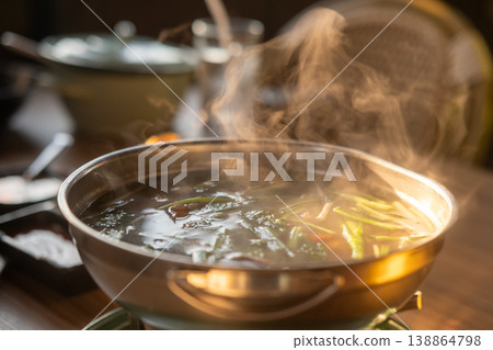 Tom yum, Thai Seafood spicy soup in a bowl. 138864798