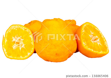 Orange Dekopon isolated on white background Orange Dekopon isolated on white background 138865406