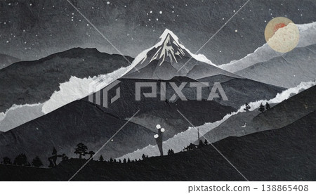 Japanese style image background material 138865408