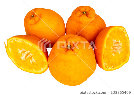 Orange Dekopon isolated on white background Orange Dekopon isolated on white background 138865409