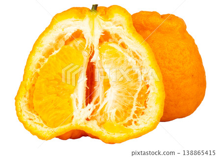 Orange Dekopon isolated on white background Orange Dekopon isolated on white background 138865415