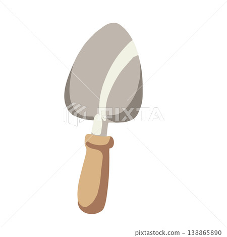 Vector illustration on the theme of spring and gardening. Shovel for gardening isolation on white background. 138865890