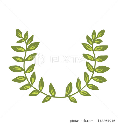 Vector illustration of spring plant. Green leaves and branches. Vector illustration of spring plant. Green leaves and branches. 138865946