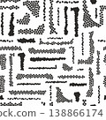 Seamless abstract dotted pattern with black circles 138866174
