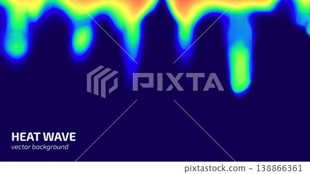 Thermographic map, vector abstract infrared background, temperature measure bright spectrum multicolored gradient on top Thermographic map, vector abstract infrared background, temperature measure bright spectrum multicolored gradient on top 138866361