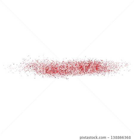 An abstract streak of red glitter, dust, paint splatter, or particles. An abstract streak of red glitter, dust, paint splatter, or particles. 138866368