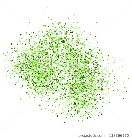 Green paint spray, dust powder or particles scattered, vector realistic dusty overlay texture, color sand splash effect Green paint spray, dust powder or particles scattered, vector realistic dusty overlay texture, color sand splash effect 138866370