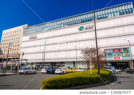 JR Tsurumi Station and the rotary in front of the station, Yokohama City, Kanagawa Prefecture JR Tsurumi Station and the rotary in front of the station, Yokohama City, Kanagawa Prefecture 138867077