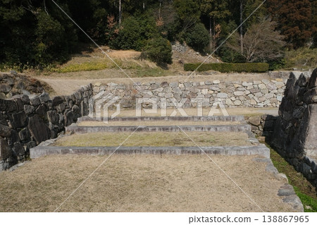 Western stone wall of Azuchi Castle ruins Western stone wall of Azuchi Castle ruins 138867965