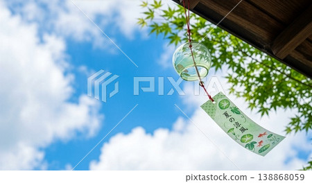 藍藍的天空中閃耀的風鈴 138868059