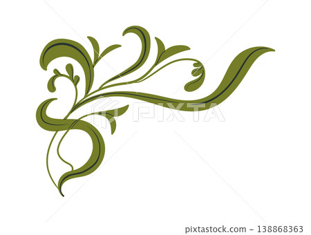 Flourish Corner Ornament Swirl 138868363