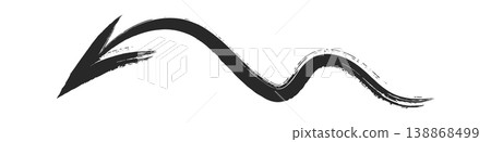 Arrow Curved Swoosh Sketch Arrow Curved Swoosh Sketch 138868499