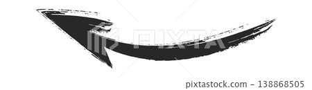 Arrow Curved Brush Stroke Arrow Curved Brush Stroke 138868505