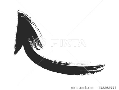 Arrow Curved Brush Stroke Sketch Arrow Curved Brush Stroke Sketch 138868551