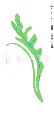 Arugula Leaf Sprig Line Art Arugula Leaf Sprig Line Art 138868619