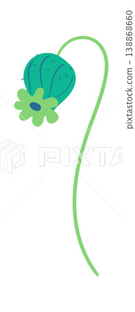 Flower Bud Drooping Cartoon 138868660