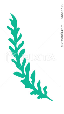 Leaf Sprig Silhouette Botanical Leaf Sprig Silhouette Botanical 138868670
