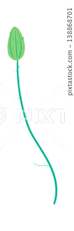 Bud On Long Stem Cartoon Bud On Long Stem Cartoon 138868701