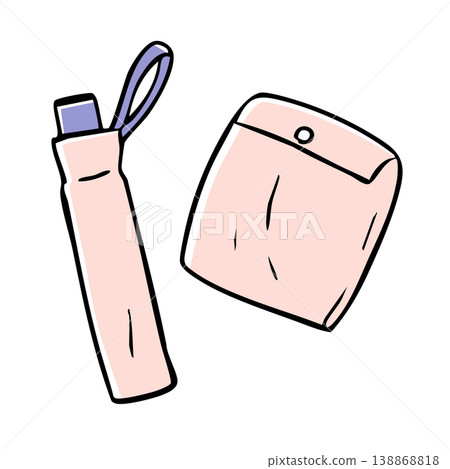 Folding umbrella and raincoat - 2 colors 138868818