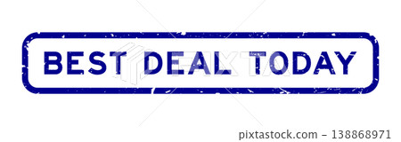 Grunge blue best deal today word square rubber seal stamp on white background Grunge blue best deal today word square rubber seal stamp on white background 138868971