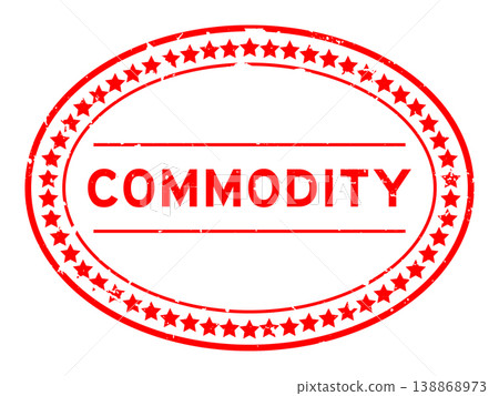 Grunge red commodity word oval rubber seal stamp on white background Grunge red commodity word oval rubber seal stamp on white background 138868973