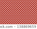 Red pattern background, Japanese style image, abstract pattern 138869659