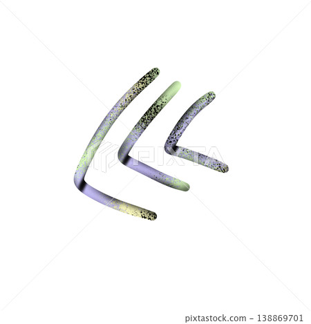 Abstract Neon Chevron Arrows, Glowing Triple Directional Symbol 138869701