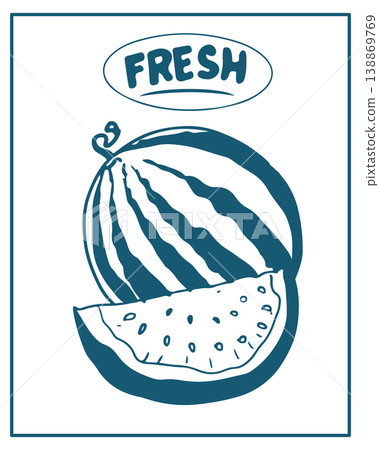 Hand drawn vector illustration of fruits, perfect for invitations, menus, parties. La dolce vita minimalist line art for poster, placard, print, card. Hand drawn vector illustration of fruits, perfect for invitations, menus, parties. La dolce vita minimalist line art for poster, placard, print, card. 138869769