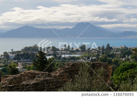 View from Byrsa Hill at the ruins of Carthage, Tunisia. View from Byrsa Hill at the ruins of Carthage, Tunisia. 138870093