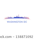 Washington DC skyline silhouette. 138871092