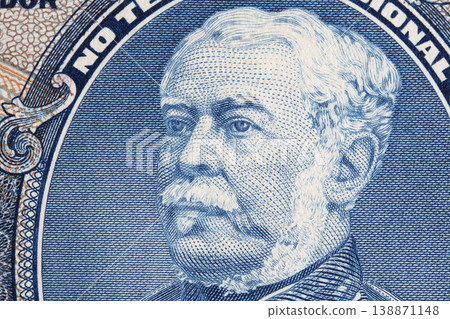 Luis Alves de Lima e Silva, Duke of Caxias a closeup portrait from old Brazilian money Luis Alves de Lima e Silva, Duke of Caxias a closeup portrait from old Brazilian money 138871148