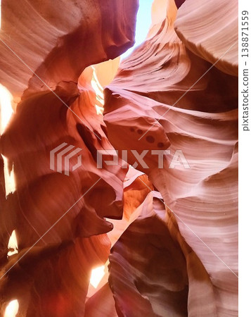 The impressive rock formations of the fantastical Lower Antelope Canyon 138871559