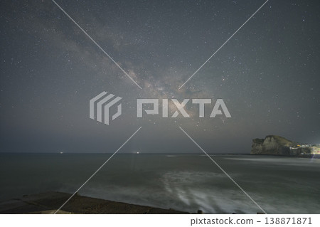 Cliffs and the Milky Way along the Sotobo coast, Chiba Prefecture Cliffs and the Milky Way along the Sotobo coast, Chiba Prefecture 138871871