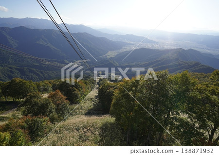 2025年10月23日，從八海山索道山頂站眺望山腳站。 138871932
