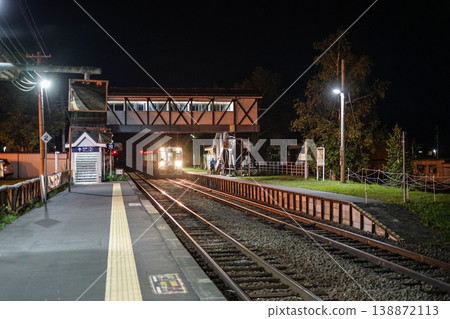 Night view of Biei Station (Biei Town, Hokkaido) Night view of Biei Station (Biei Town, Hokkaido) 138872113