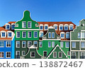 The famous Inntel hotel in the center of historical Zaandam, The Netherlands. Unique house facades. Dutch culture. 138872467