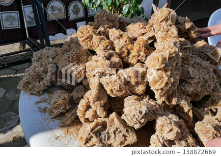Tunisia, Carthage Ruins, Byrsa Hill, Desert Rose souvenir shop Tunisia, Carthage Ruins, Byrsa Hill, Desert Rose souvenir shop 138872669