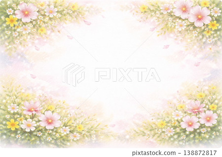 Spring Series: Background materials for banners arranged vertically. 138872817