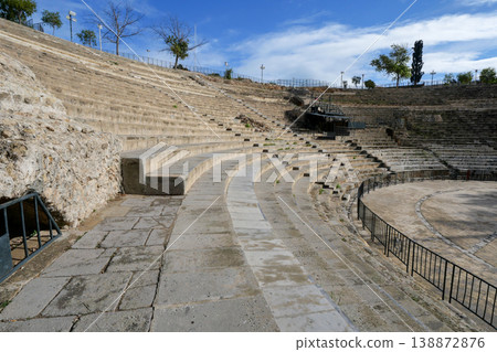 Tunisia: Ruins of Carthage, Roman Theatre 138872876