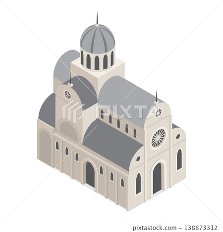 3D Isometric Flat Vector Illustration of Croatia National Symbols, Featuring Landmarks, Culture, And Nature Elements Of The Country. Item 2 138873312