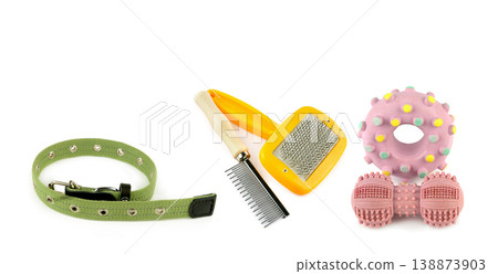 Professional Dog Grooming Tools, Collar, and Rubber Toys Professional Dog Grooming Tools, Collar, and Rubber Toys 138873903