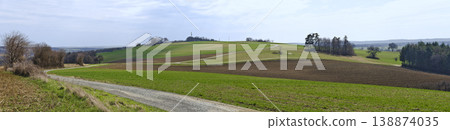 Panorama of a rural landscape in spring Panorama of a rural landscape in spring 138874035