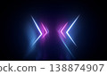 Futuristic cyber environment with vibrant mirror effects and deep depth 138874907